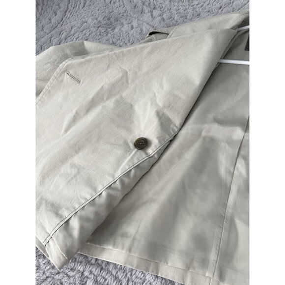 AE77 Trench Coat Cropped Utility Bone Khaki Women's Size XL, NWT - Picture 12 of 16